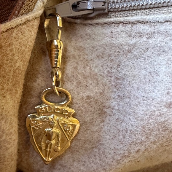 Gucci Vintage Monogram Canvas Boston Bag with Tan Leather Trim - Picture 12 of 16